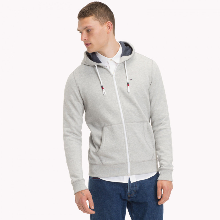 TOMMY HILFIGER pánská mikina s kapucí světle šedá DM0DM04400038 č.1