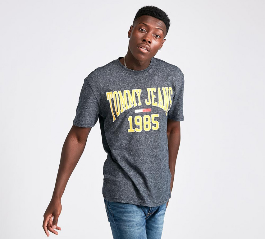 TOMMY HILFIGER pánské tričko tmavě šedé č.1