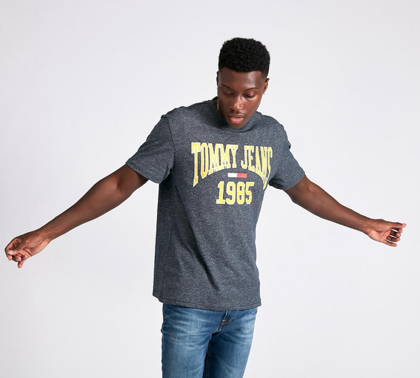 TOMMY HILFIGER pánské tričko tmavě šedé č.3