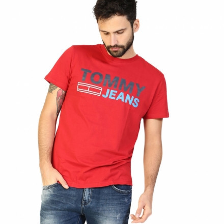 TOMMY HILFIGER pánské červené tričko č.1