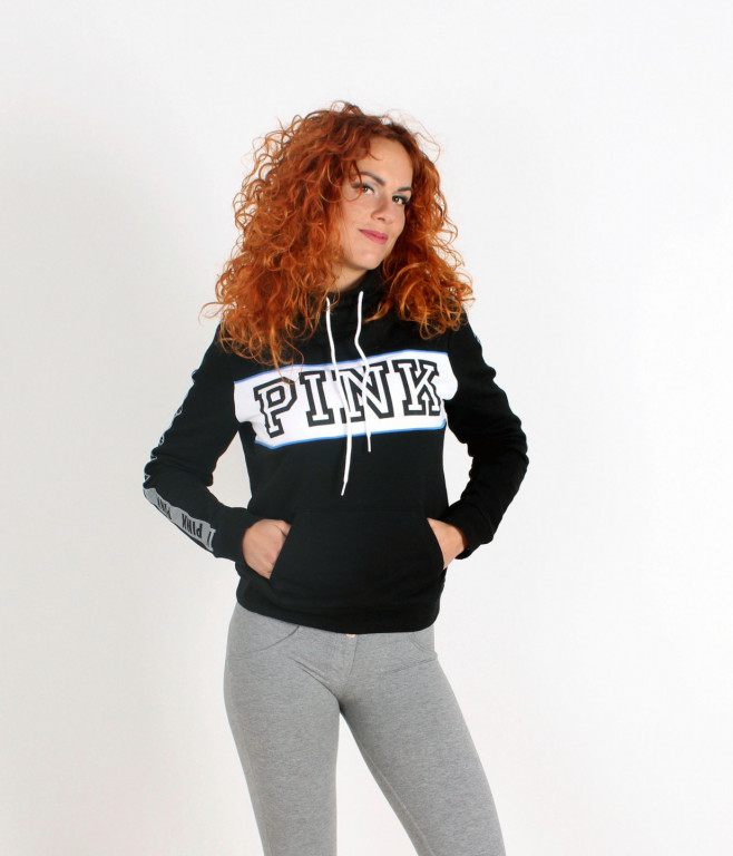 Victoria's Secret PINK dámská černá mikina s vysokým krkem č.1