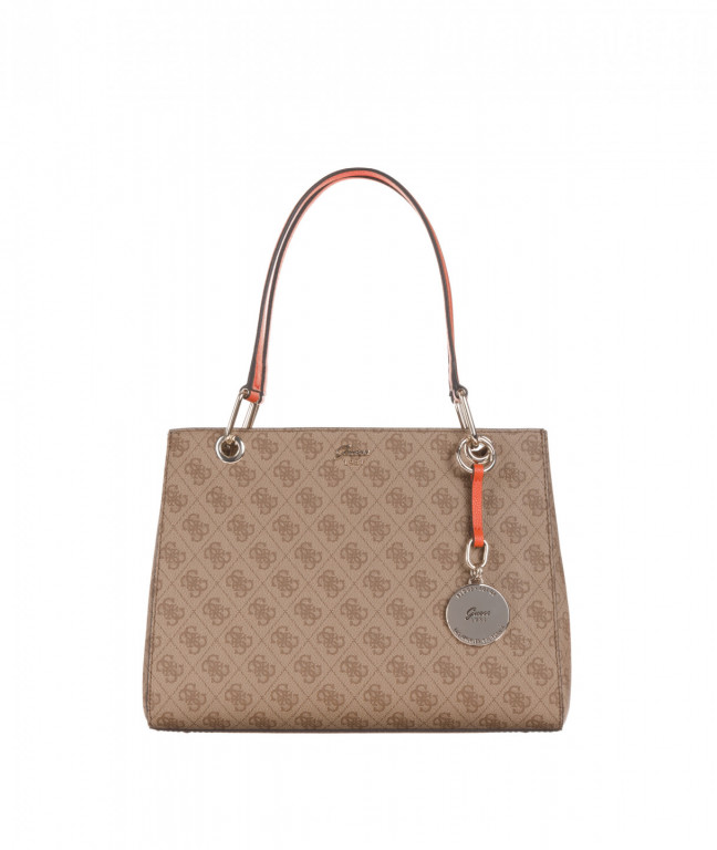 GUESS dámská hnědá kabelka s motivem č.1