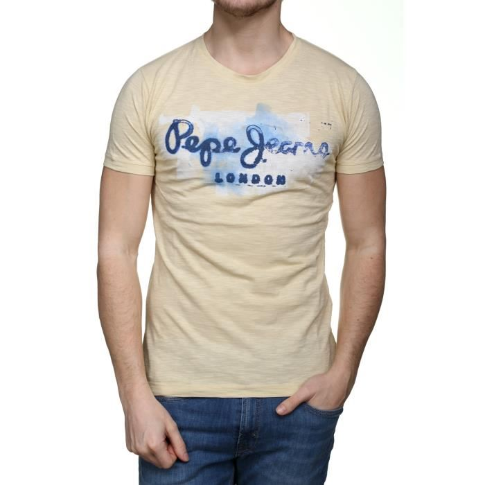 Pepe Jeans pánské žluté tričko č.1