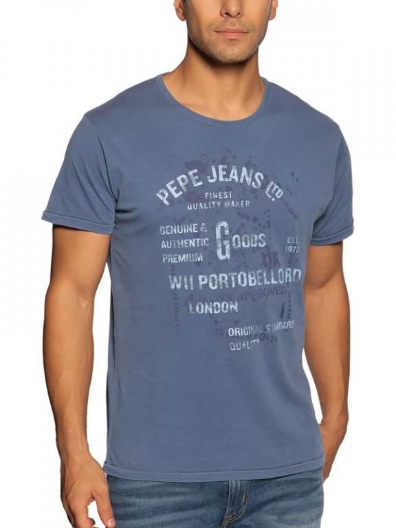 Pepe Jeans pánské modré tričko BAMBOO č.1