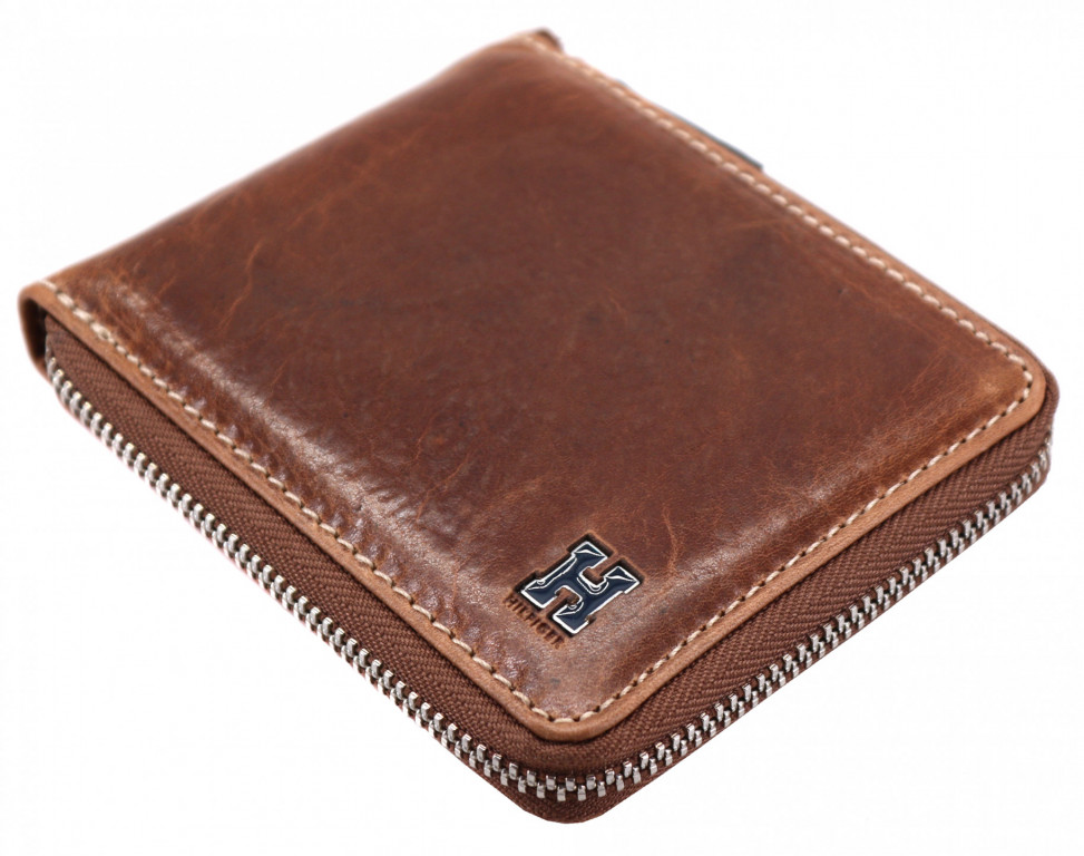 TOMMY HILFIGER pánská hnědá peněženka na zip č.5
