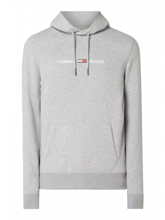 TOMMY JEANS pánská šedá mikina s kapucí č.2