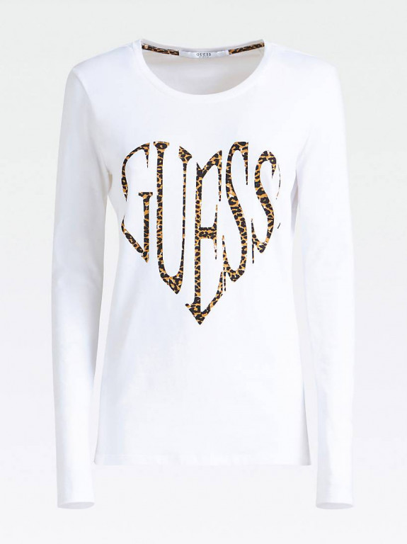 GUESS dámské bílé tričko s dlouhým rukávem č.2
