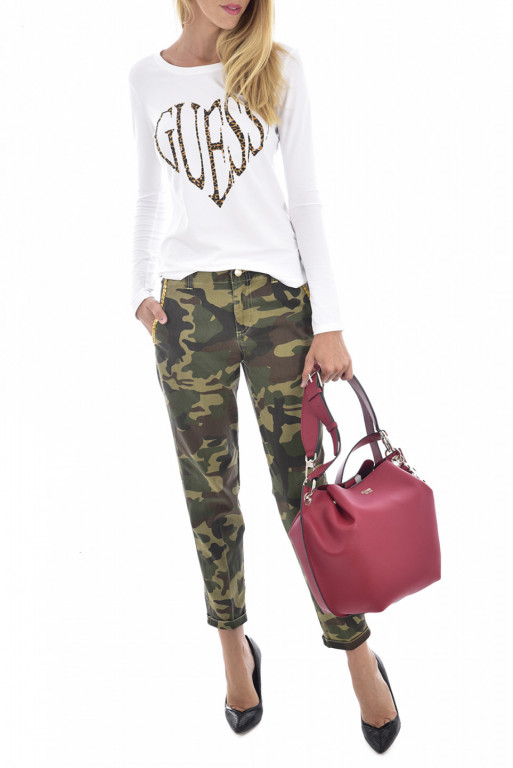 GUESS dámské bílé tričko s dlouhým rukávem č.3