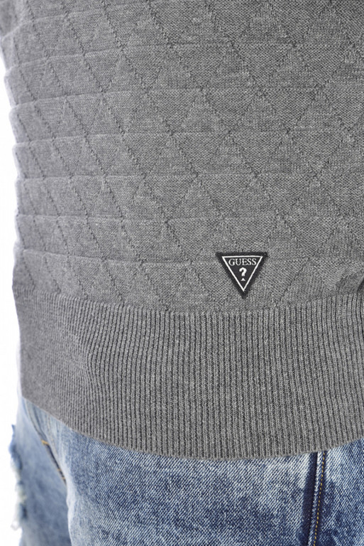 GUESS pánský šedý bavlněný svetr č.3