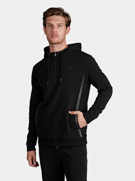 GUESS pánská černá mikina s kapucí č.1