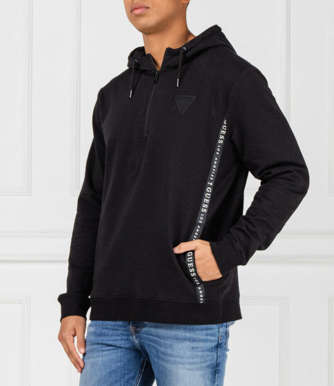 GUESS pánská černá mikina s kapucí č.3