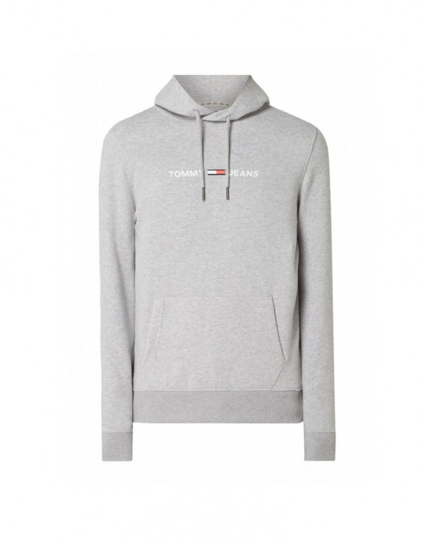 TOMMY JEANS pánská šedá mikina s kapucí č.1