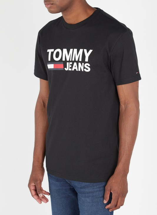TOMMY JEANS pánské černé tričko č.1