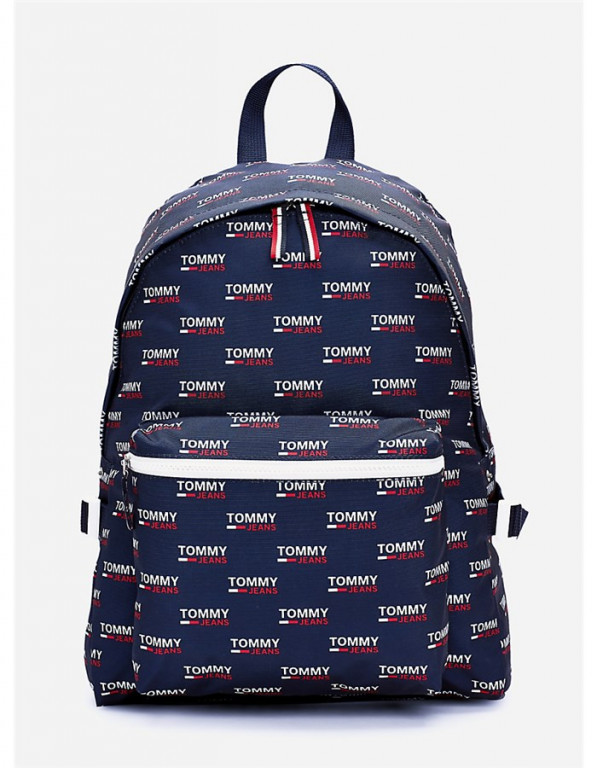 Tommy Jeans tmavě modrý batoh s nápisy COOL CITY BACKPACK č.1