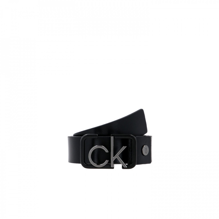 Calvin Klein pánský černý opasek Signature Buckl Belt č.1