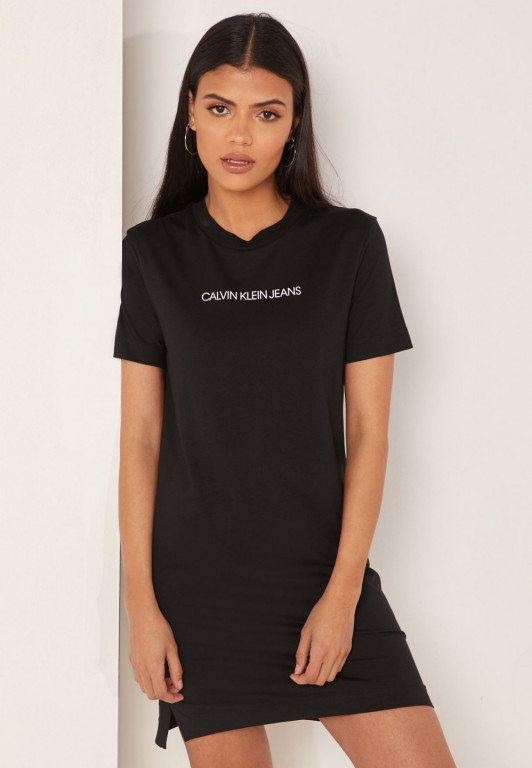 Calvin Klein dámské černé šaty INSTITUTIONAL T-SHIRT DRESS č.1