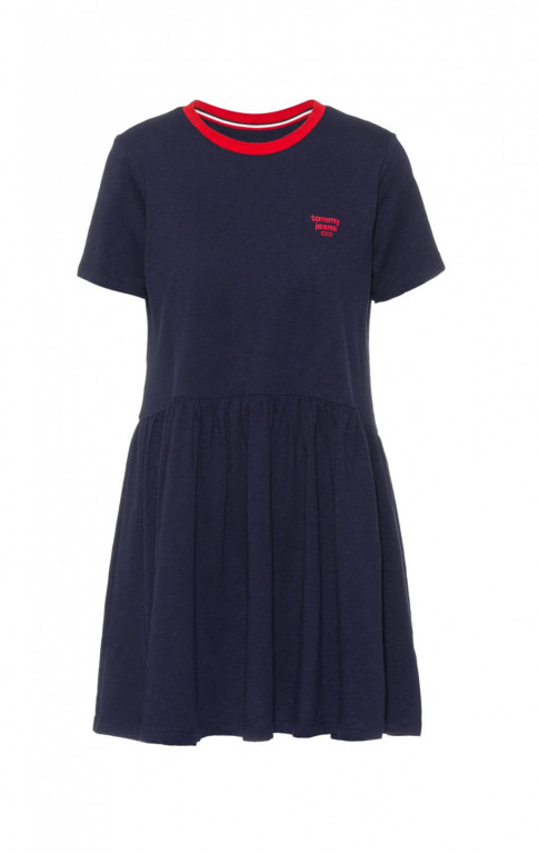 Tommy Jeans dámské tmavě modré šaty CONTRAST BINDING TEE DRESS č.1