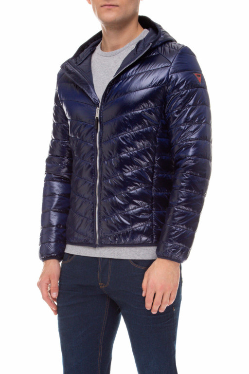 GUESS pánská prošívaná modrá bunda č.1