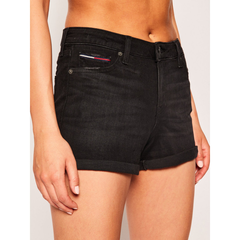 TOMMY JEANS dámské černé denim kraťasy MID RISE DENIM SHORT JCKBK č.1