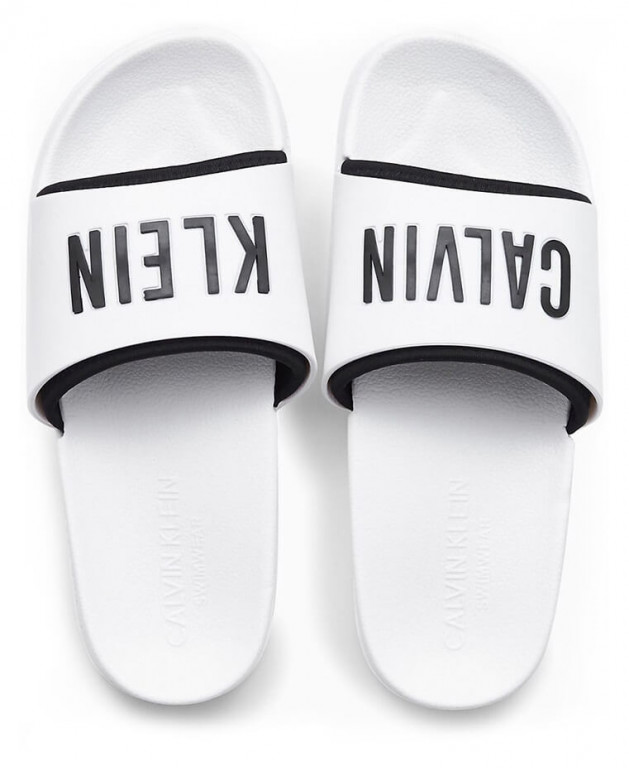 Calvin Klein dámské bílé pantofle SLIDE č.3