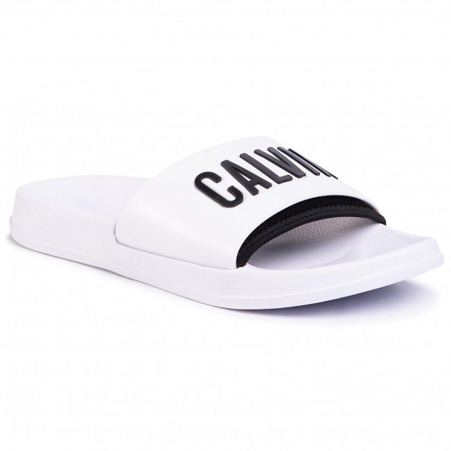 Calvin Klein dámské bílé pantofle SLIDE č.2