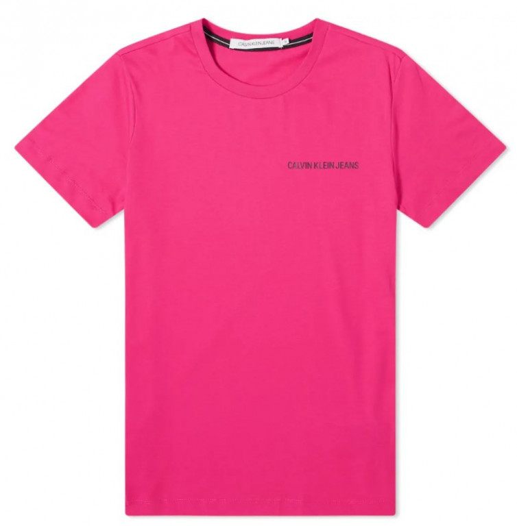 Calvin Klein pánské tričko party pink INSTITUTIONAL CHEST LOGO SS TEE č.3