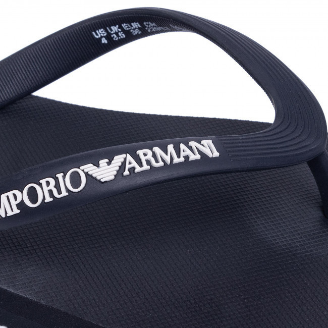 Emporio Armani dámské tmavě modré žabky č.2
