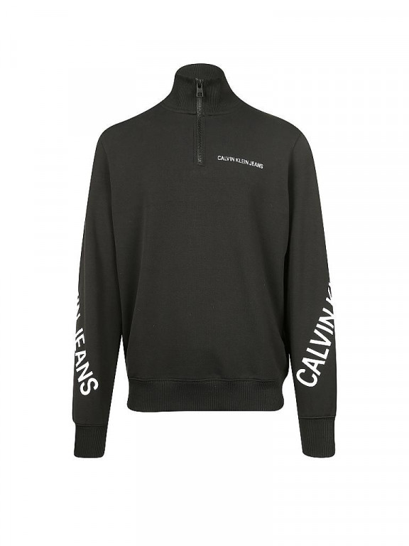 Calvin Klein pánská černá mikina STRETCH LOGO HALF ZIP č.1