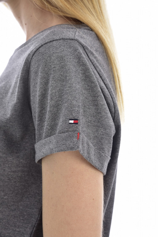 Tommy Hilfiger dámské šedé tričko s nápisem č.3