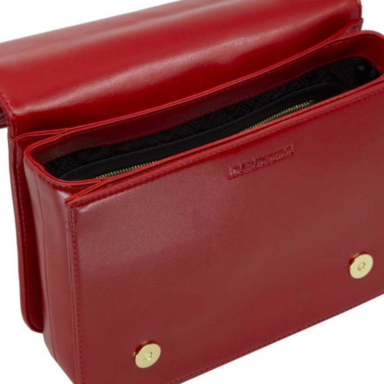 LOVE MOSCHINO dámská červená crossbody kabelka QUILTED NAPPA PU ROSSO č.4