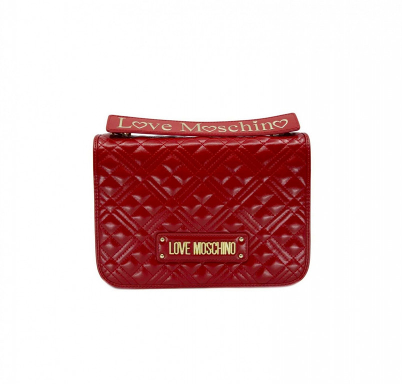 LOVE MOSCHINO dámská červená crossbody kabelka QUILTED NAPPA PU ROSSO č.1