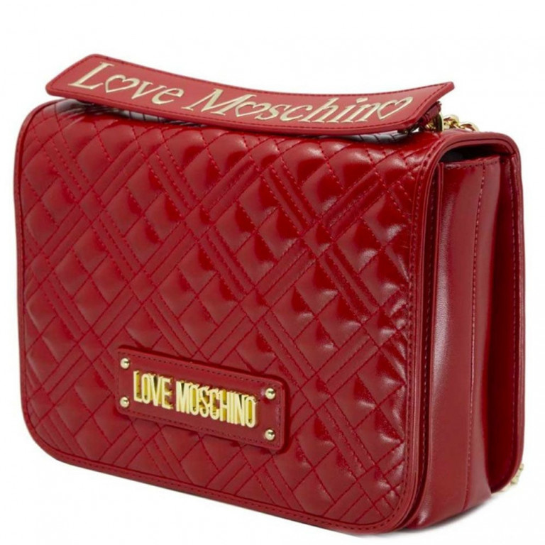 LOVE MOSCHINO dámská červená crossbody kabelka QUILTED NAPPA PU ROSSO č.3