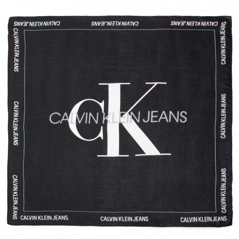 Calvin Klein dámský černo bílý šátek SCARF 130X130 č.2