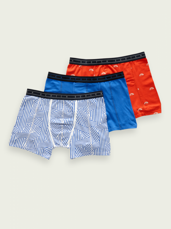 Scotch & Soda pánské vícebarevné boxerky 3 kusy v balení č.1