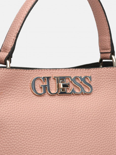 GUESS dámská růžová kabelka UPTOWN CHIC TURNLOCK SATCHEL č.4