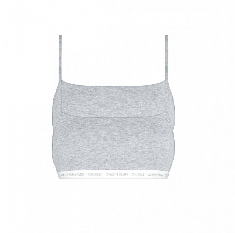 Calvin Klein dámská šedá podprsenka UNDERLINED BRALETTE 2PK - 2 ks v balení - CK ONE č.1