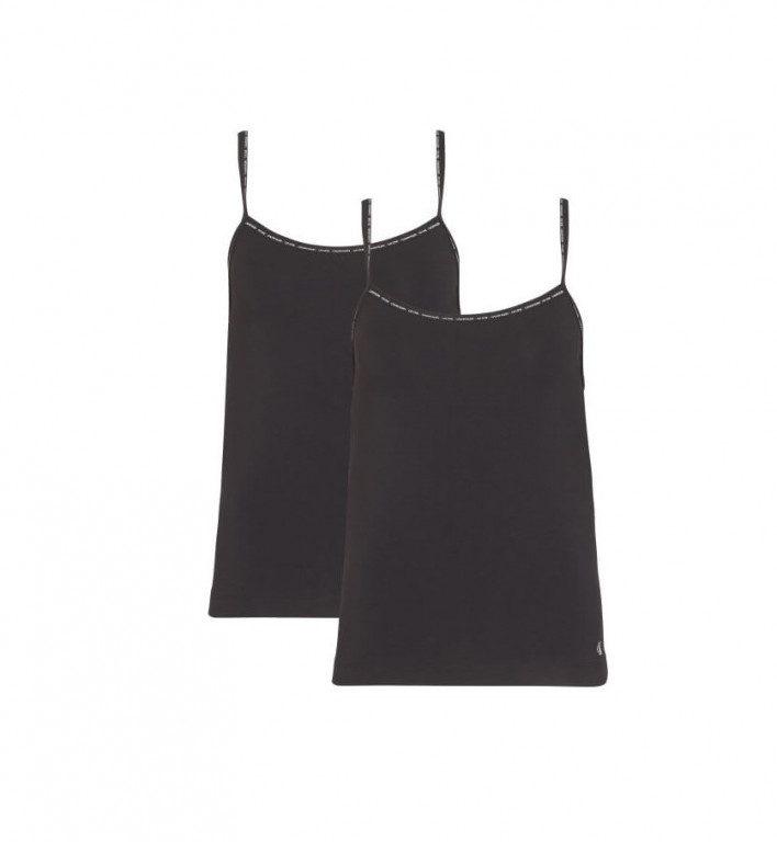 CALVIN KLEIN dámské černé tílko CAMISOLE 2PK - 2 ks v balení č.1
