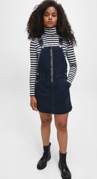 Calvin Klein dámské džínové šaty DUNGAREE DRESS ZIP č.1