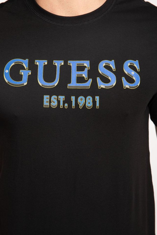 GUESS pánské černé triko s nápisem BRAKE CN SS TEE č.2