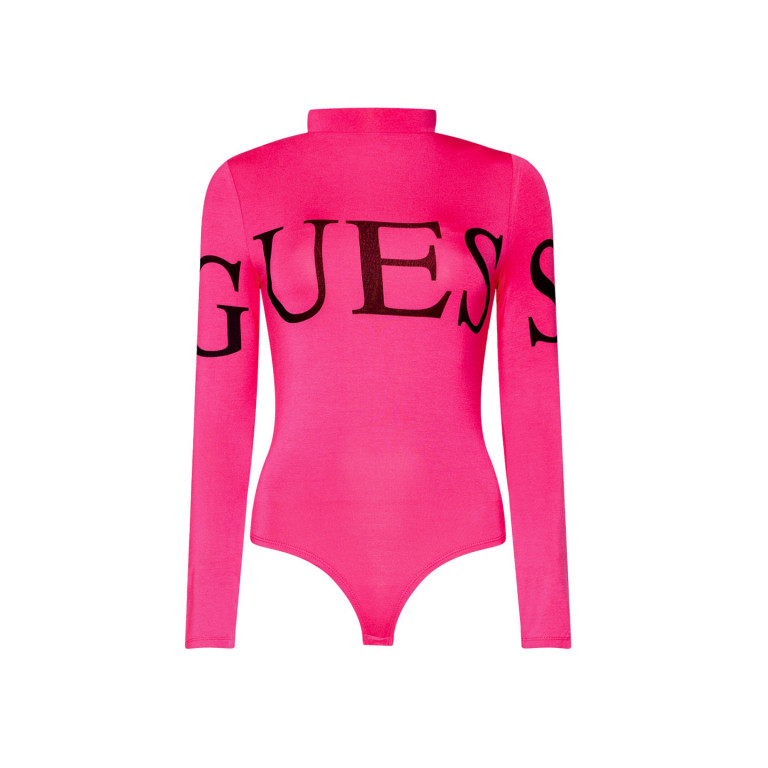 GUESS dámské tmavě růžové body s dlouhým rukávem ALISSA BODY č.1