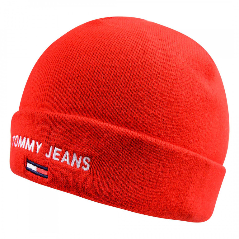 Tommy Jeans dámská červená čepice TJW SPORT BEANIE č.3