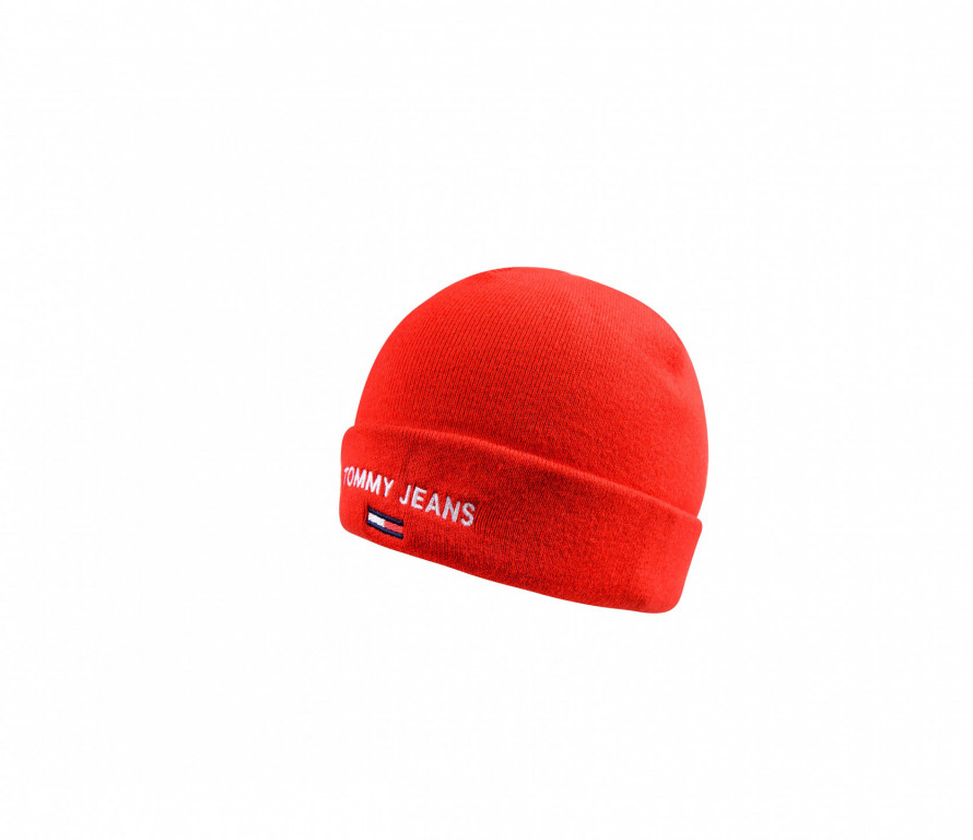 Tommy Jeans dámská červená čepice TJW SPORT BEANIE č.2