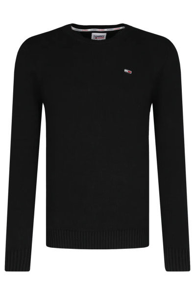 Tommy Jeans pánský černý svetr TJM ESSENTIAL CREW NECK SWEATER č.1