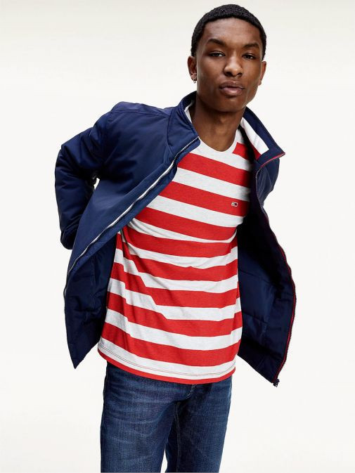 Tommy Jeans pánská tmavě modrá přechodová bunda TJM ESSENTIAL PADDED JACKET č.1