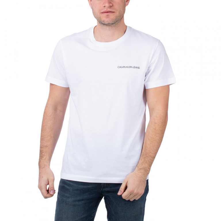Calvin Klein pánské bílé tričko BACK MONOGRAM SS T-SHIRT č.1