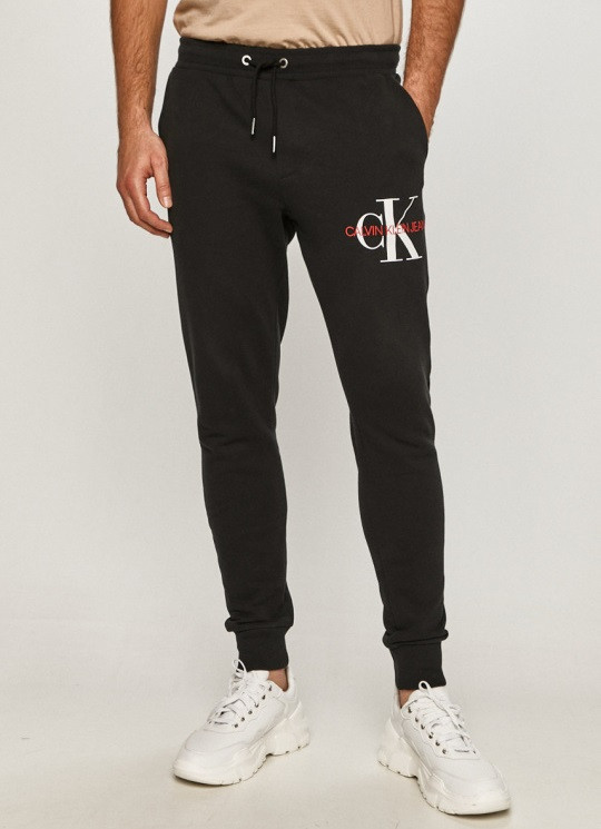 Calvin Klein pánské černé tepláky MONOGRAM JOG PANT č.1