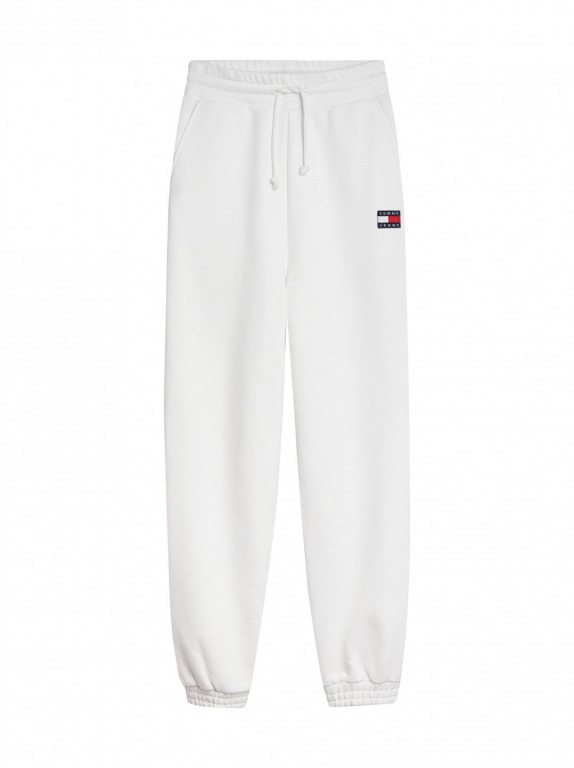 Tommy Jeans dámské bílé tepláky TJW RELAXED HRS BADGE SWEATPANT č.1