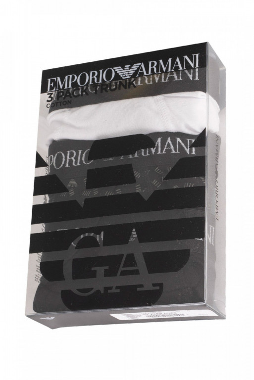 Emporio Armani pánské boxerky | 3 ks - černé, bílé, vícebarevné č.4