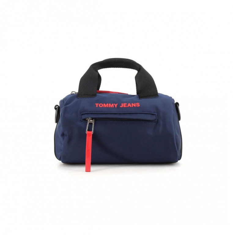 Tommy Jeans dámská tmavě modrá malá kabelka TJW NYLON TWIST SM BARREL č.1