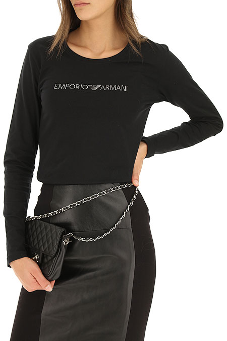 Emporio Armani dámské černé tričko s dlouhým rukávem č.1